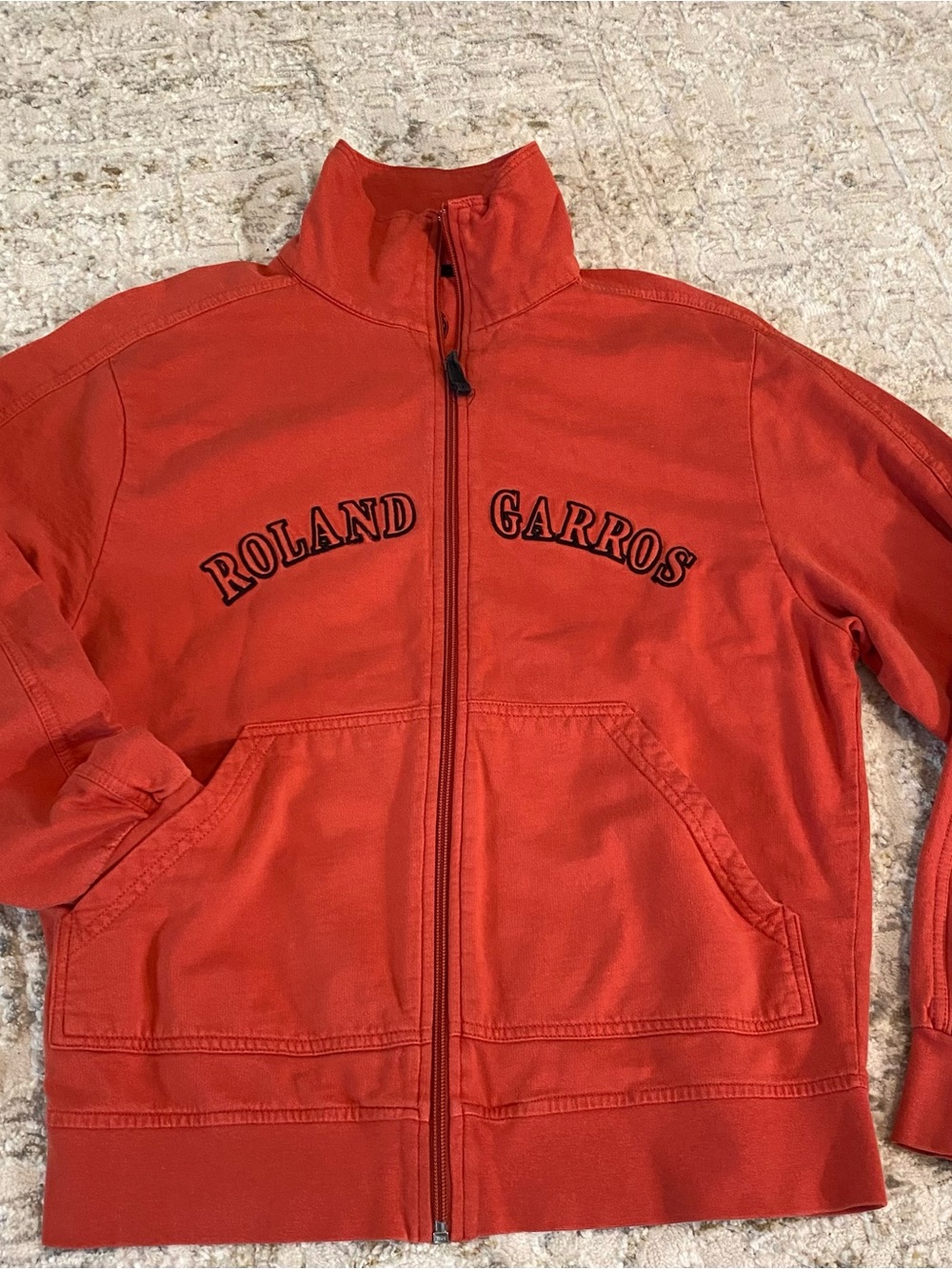 Roland Garros Zip-Up Jacket Coral Orange